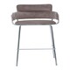 image 4 of Tamzin Mink Velvet Bar Chair Brown