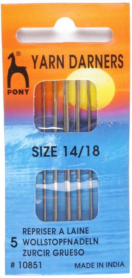 Pony Darning Sewing Needles Size 14-18 for Dressmaking - per pack of 5
