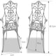 image 6 of Centurion Supports Tabreez 2-Large Garden and Patio Bistro Chairs with Armrests in Cast Aluminium Black
