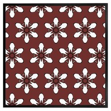 Modern decorative floral pattern (Picutre Frame) Black | S