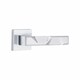 image 4 of Golden Grace 1 Pair Modern Nova Premium Design Door Handles on Square Rose in Polished Chrome with 3" Ball Bearing Hinges and 2.5" Tubular Latch Chrome