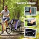 image 8 of HOMCOM 2 Seat Child Bike Trailer, Baby Bicycle Trailer for 2 Kids, Purple