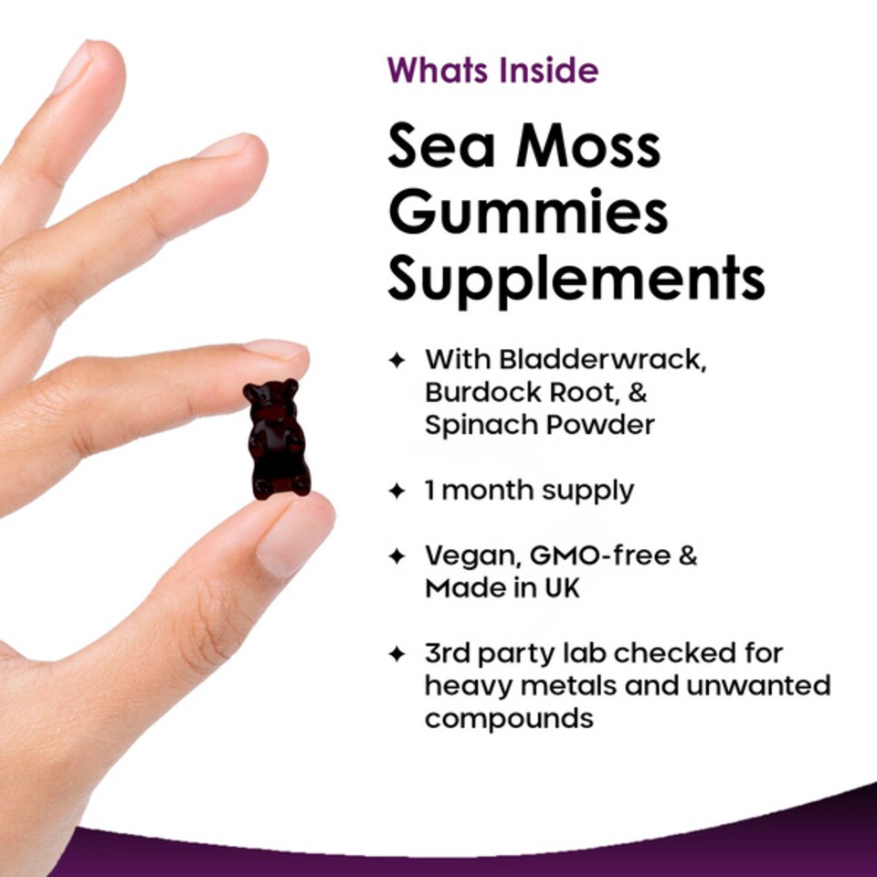 image 1 of Sea Moss Gummies + Burdock Root & Bladderwrack