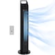 image 1 of HOMCOM Tower Fan, Electric Cooling Fan with Remote, 75 Oscillating, 3 Speed 3 Modes, 7.5H Timer, Quiet Standing Bladeless for Bedroom Office, Black