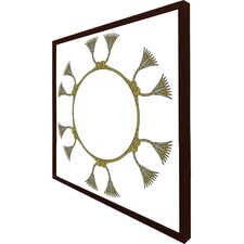 Ancient egyptian lotus motifs (Picture Frame) Brown | M
