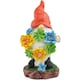 image 1 of Pack of 6 Solar Gonk Garden Ornament Grey | One Size