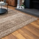 image 3 of KUKOON Beige Striped Mottled Shaggy Living Room Area Rug 160cm x 230cm