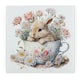 image 1 of Teacup Bunny Large Square Worktop Protector - Smooth Glass Chopping Board