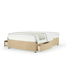 Neptune Spring Cream Linen 2 Drawer Divan Set Single