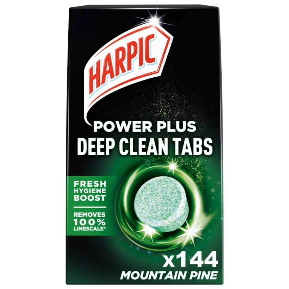 image 1 of 144 x Harpic Power Plus Deep Cleaning Toilet Tablets Mountain Pine Bulk Buy Tabs