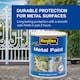 image 4 of Rustins - Quick Dry Metal Paint Smooth Satin White 500ml