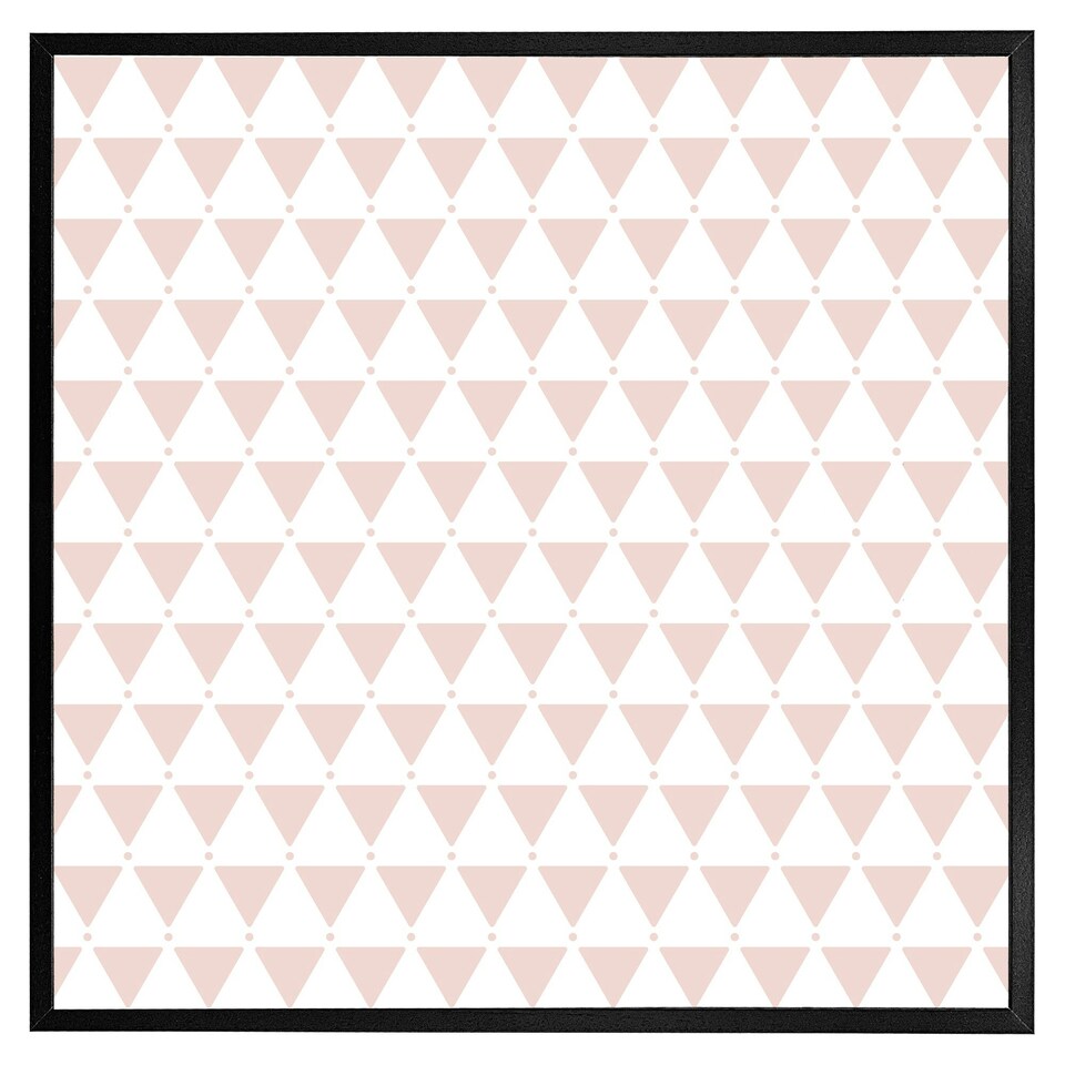 image 1 of Pink triangles (Picture Frame) White | XS