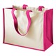 image 3 of Westford Mill Classic Jute Printable Shopper Bag - Fuchsia - One Size