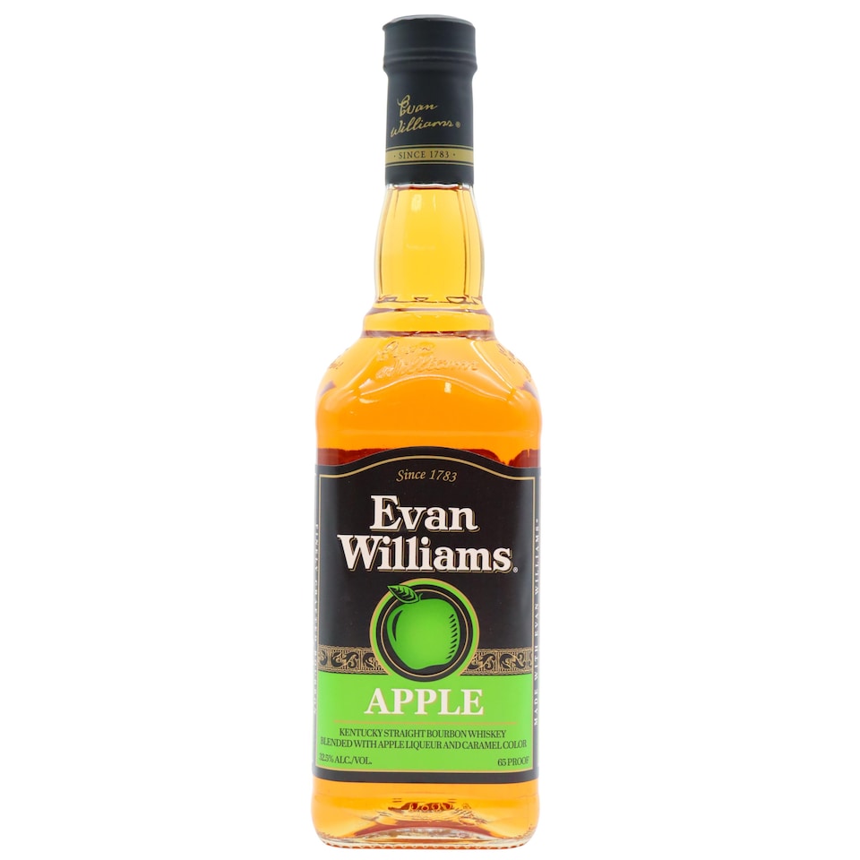 Evan Williams - Apple Bourbon Whiskey Liqueur | Multi | Crisp green apple with Bourbon behind. Juicy, sweet apple with hints of caramel and light spice. Green apple with a long, smooth Bourbon finish. | 1