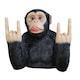 image 1 of Gifts Direct 2 U Rock 'n Roll Monkey Headphone Holder Ornament | Black