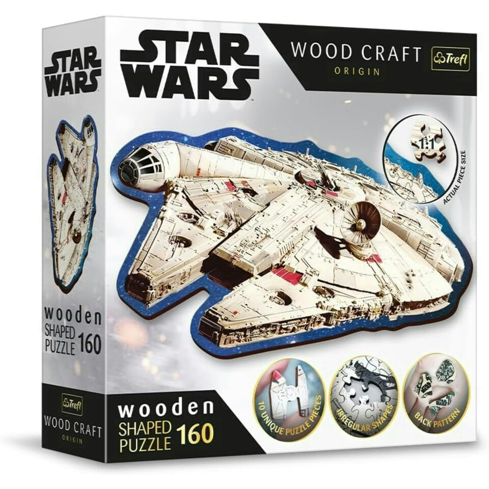 image 1 of Trefl Millennium Falcon Wooden Puzzle - 160 Pieces