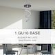 image 4 of HOMCOM Crystal Ceiling Light Chandelier Spiral Rain Drop Pendant Lamp Metal