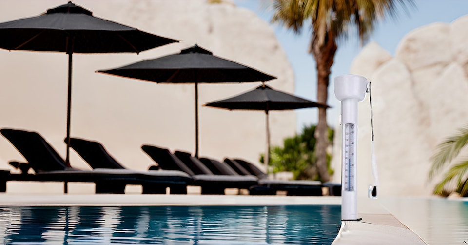 image 1 of Deep Blue Pro Round swimming Pool hot tub Thermometer floating temperature guage