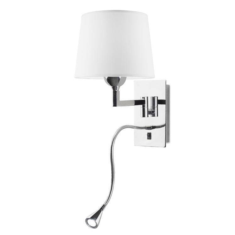 Oxford LED 2 Light Indoor Wall Light Chrome with Reading, E27 - Special Offer