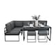 image 3 of Aluminium Corner Sofa Set - Anthracite Grey