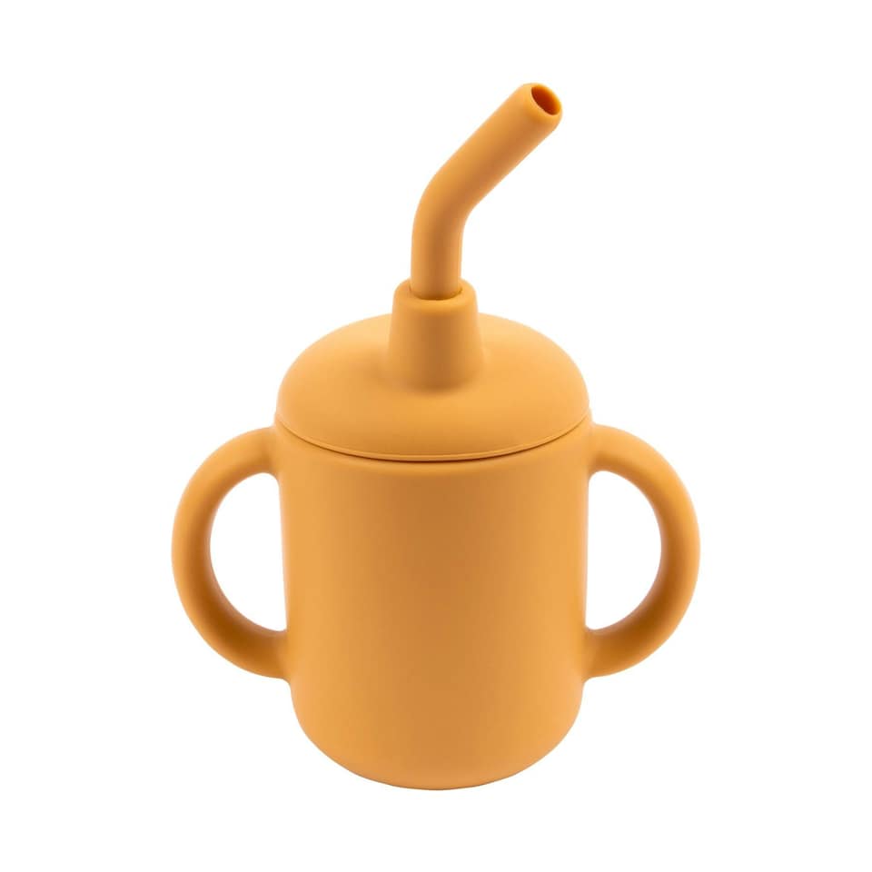 image 1 of Tiny Dining Baby Silicone Training Cup - 170ml - Ochre Orange
