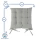 image 3 of Harbour Housewares Square Garden Chair Seat Cushions - Grey - Pack of 2 Grey