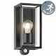 image 2 of Brandon - Black Motion Sensor Outdoor Wall Light | Black | Clear | 1