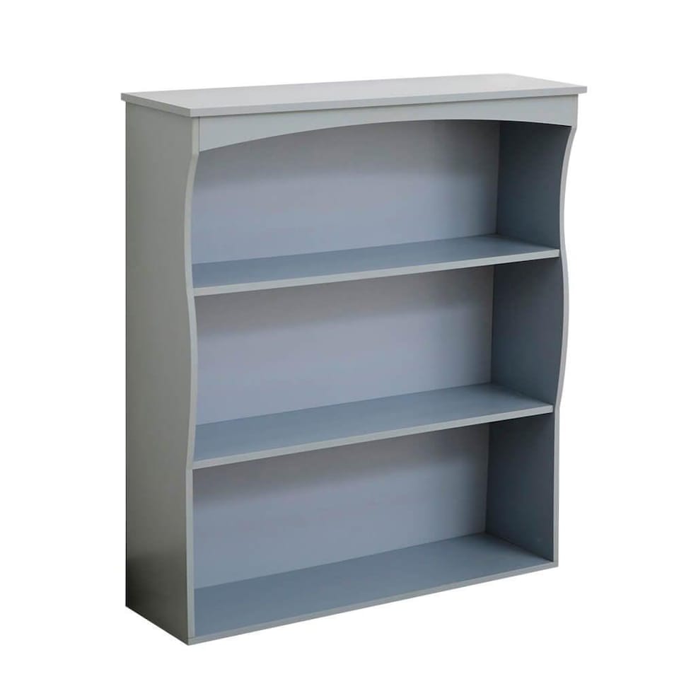 image 1 of Grey Wall Mounted Shelves Painted 3 Book Shelves Ideal for Kids Bedroom Kitchen | Grey