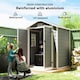 image 4 of Outsunny Garden Shed 6'x4.5' Plastic Tool Storage House w/ Lockable Double Doors