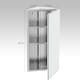 image 7 of HOMCOM Bathroom Corner Wall Mirror Storage Cabinet Cupboard Stainless Steel