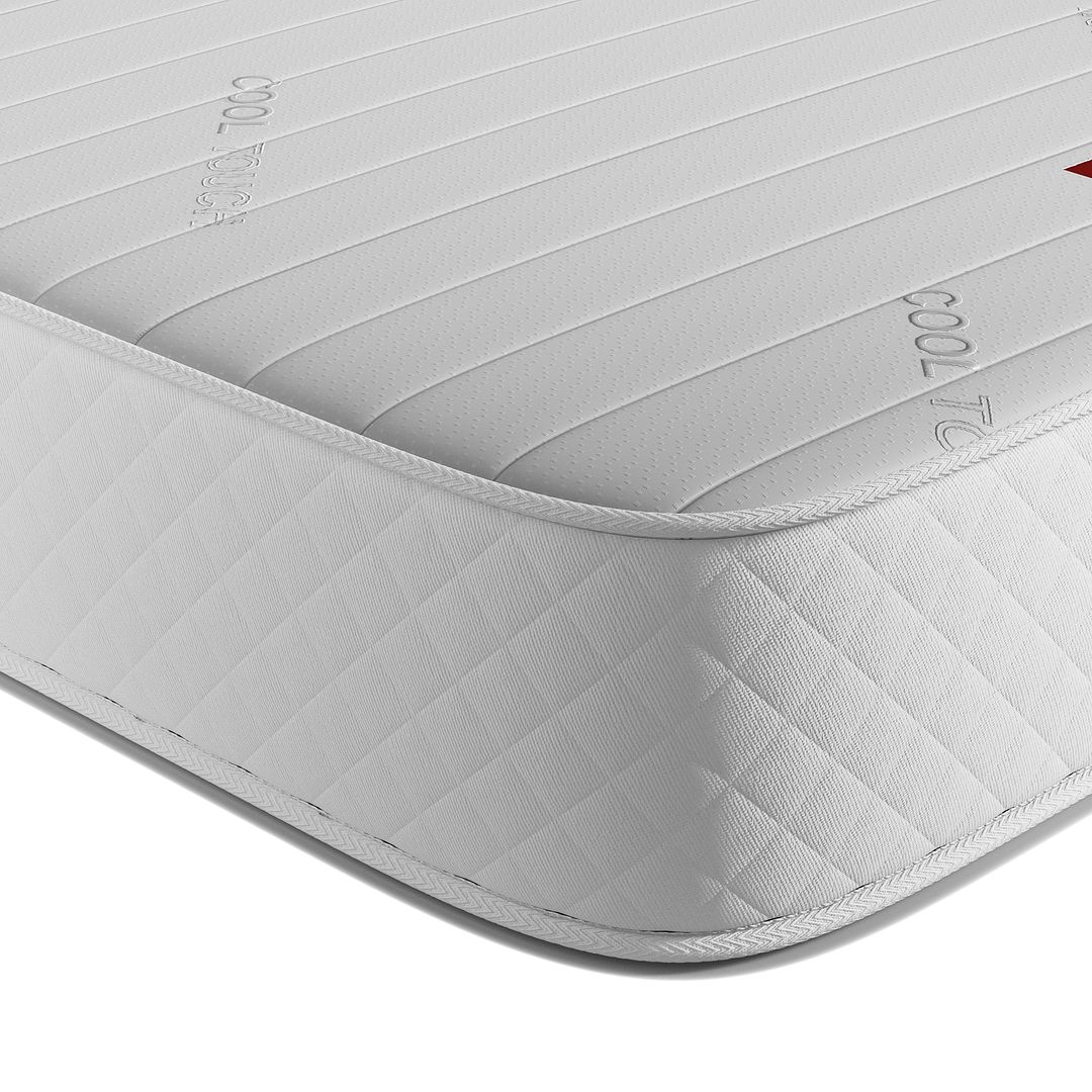 Visco Therapy Sprung Mattress 18cm - Medium Comfort, Cooling Layer, UK Made White White Small Double 1
