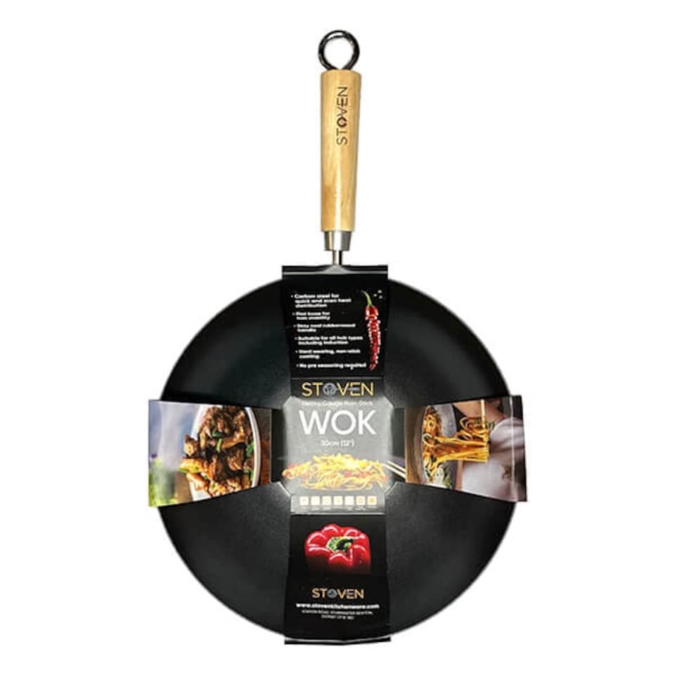 image 1 of Stoven 30cm Heavy Gauge Non-Stick Wok