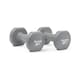 image 2 of Reebok 5kg Vinyl-Coated Cast Iron Dumbbell Pair, Grey, Anti-Roll | Multi | Grey | 9917