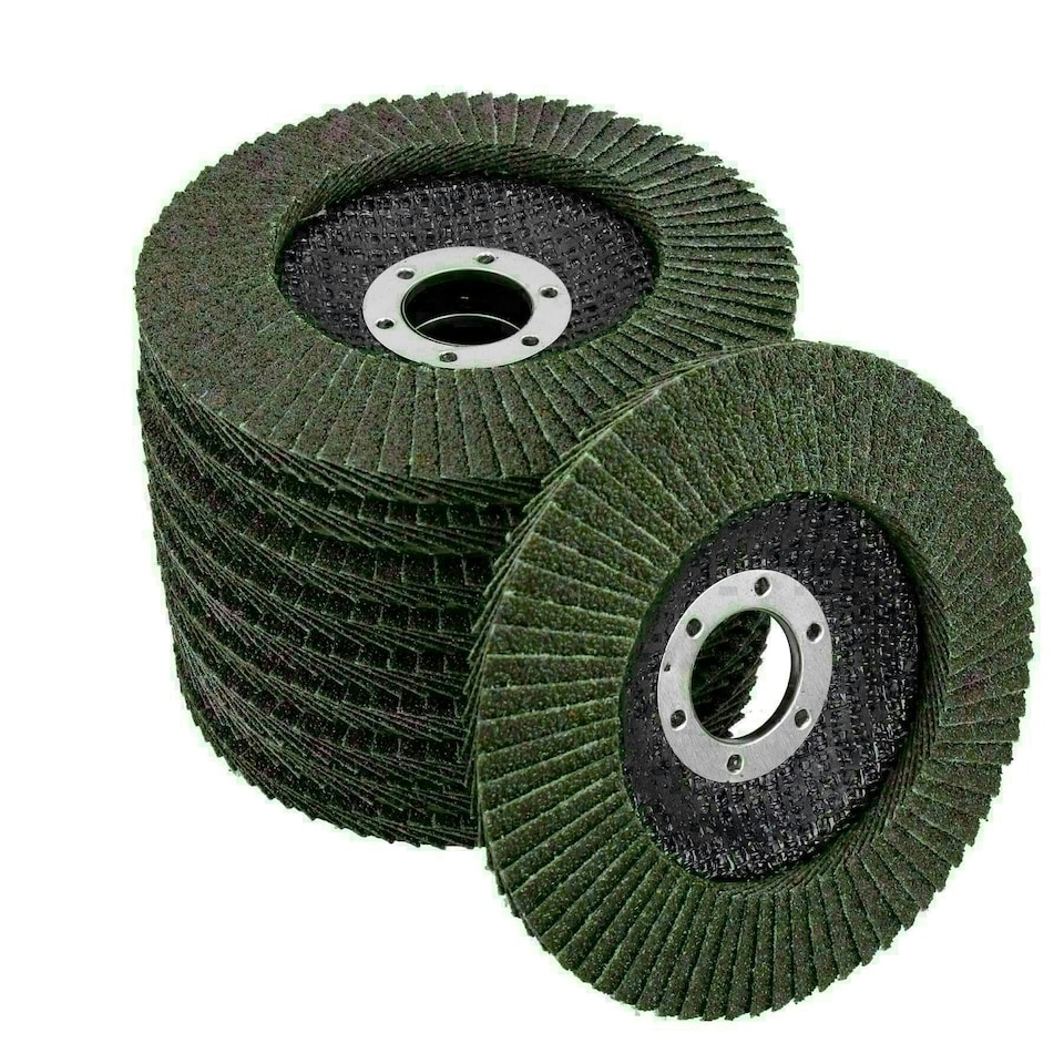 image 1 of 60 Grit Medium Flap Disc Calcined Aluminium Sanding Wheels Discs Type 29 50pk