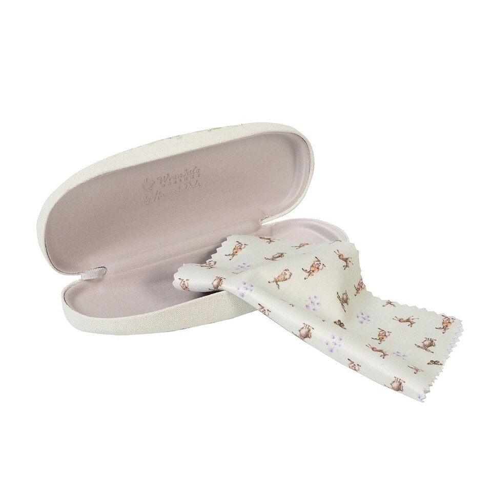 image 1 of Wrendale Designs Spring Hares Glasses Case