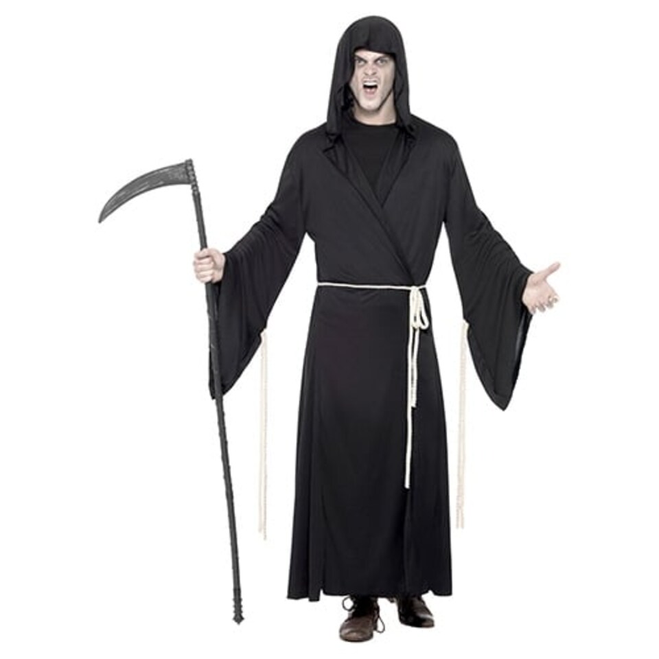 image 1 of Grim Reaper Dropped Sleeves Fancy Dress Costume Unisex Adult Medium