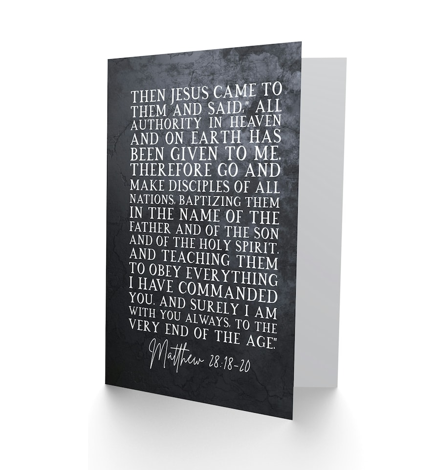 image 1 of Matthew 28:18-20 Jesus You Very End Bible Verse Christian Card