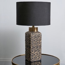 Denisa Black & Gold Ceramic Table Lamp Black