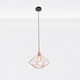 image 2 of Set of 2 Copper Geometric Pendant Light Fittings | Black | Copper | 2