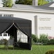 image 7 of Outsunny 3 x 3 m Garden Pop Up Gazebo, Wedding Party Tent Marquee, Water Resistant Awning Canopy with Sidewalls, Windows, Carry Bag | Black | Black
