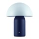 image 1 of Modern Rechargeable Mushroom Table Lamp in Midnight and Nova Blue - Touch Dimmer | Blue