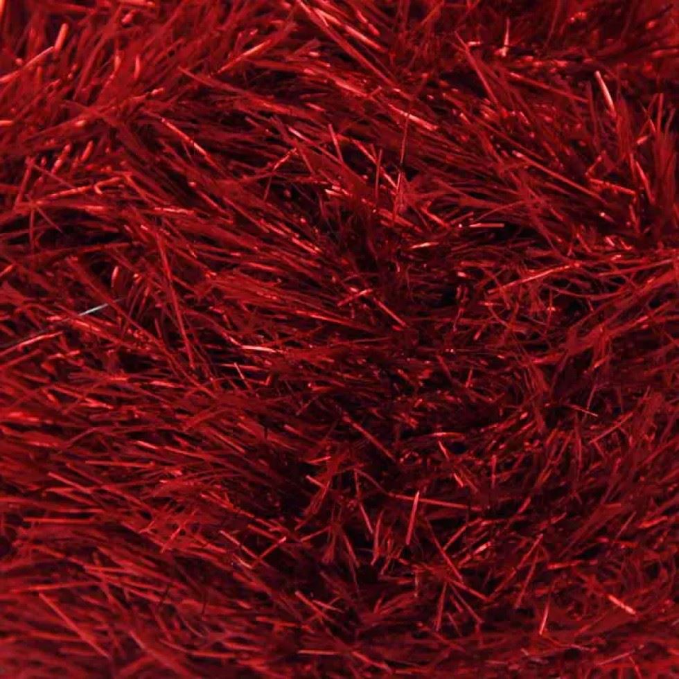 King Cole Red Tinsel Chunky Yarn (Value Pack 12 x 50g Balls) For Crochet, Knitting - 70m per ball