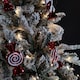 image 9 of Pack of 5 15cm Red & White Candy Stripe Sweet Shatterproof Christmas Decoration
