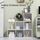 image 3 of HOMCOM 3-tier Step 6 Cubes Storage Unit Particle Board Cabinet Bookcase Organiser Home Office Shelves - White