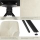 image 5 of Swivel Chair Lenia - upholstered, padded, 56.5 x 54 x 86 cm - Set of 2 Cream | Velvet Cream/Black