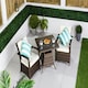 image 2 of Giardino Arizona Rattan Garden Bistro Set Patio Table and Chairs
