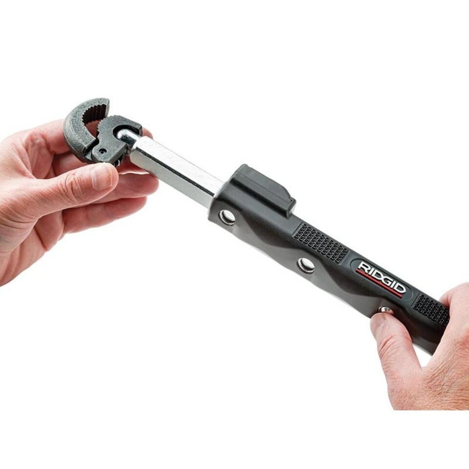 image 1 of Ridgid 2017 Telescopic Basin Wrench With Led Work Light 12-32mm Capacity - Multi Colour - One Size