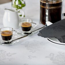 Polyester Rose Design Coloured Napkin - 41 x 41cm | Black | Black | One Size