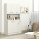 image 6 of HOMCOM Freestanding Kitchen Cupboard, Storage Cabinet with Doors Cream White 