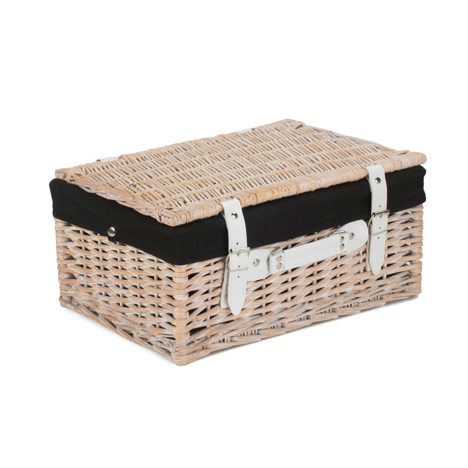 image 1 of 41cm Picnic Basket with Lining Black | Black | One Size